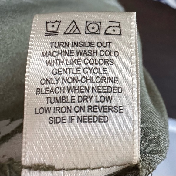 Inspired Hearts Olive Green Floral Maxi Slip Dress XL - Picture 7 of 8